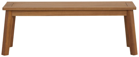Janiyah Light Brown Outdoor Dining Bench - Ella Furniture