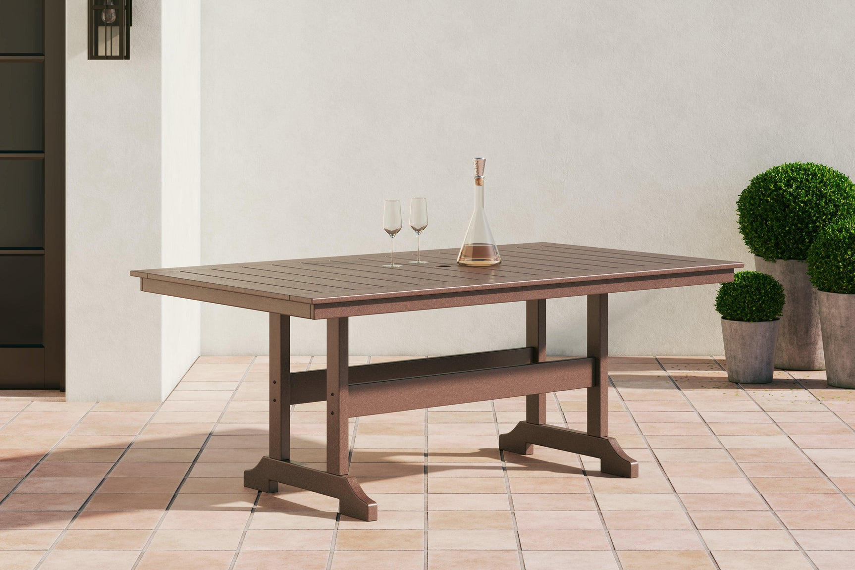 Emmeline Brown Outdoor Dining Table - Ella Furniture