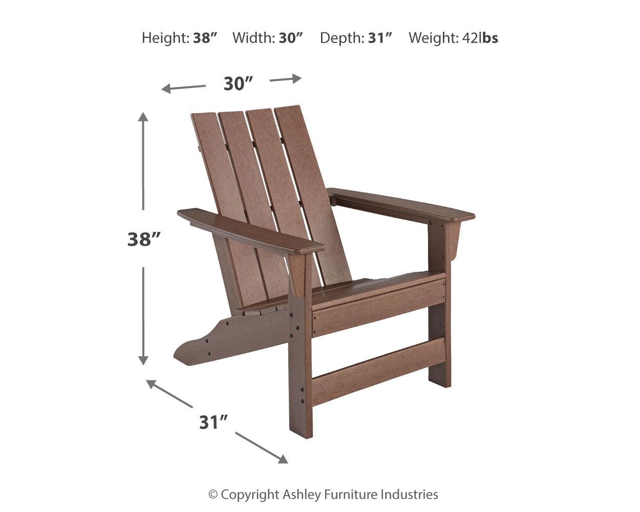 Emmeline Brown Adirondack Chair - Ella Furniture