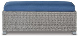 Naples Beach Light Gray Outdoor Bench With Cushion - Ella Furniture