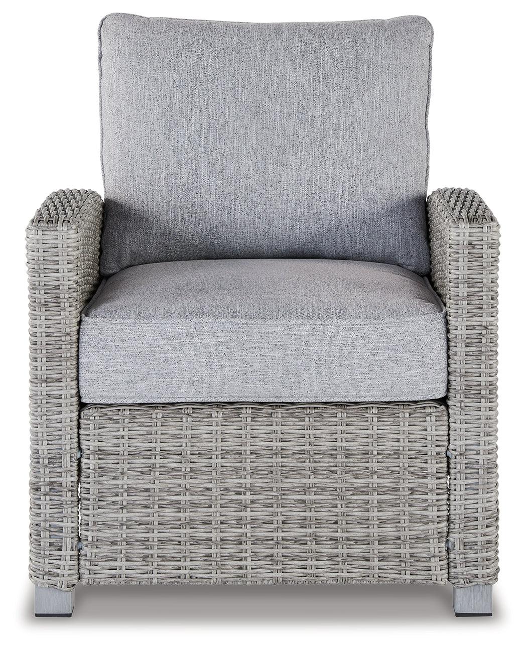 Naples Beach Light Gray Lounge Chair With Cushion - Ella Furniture