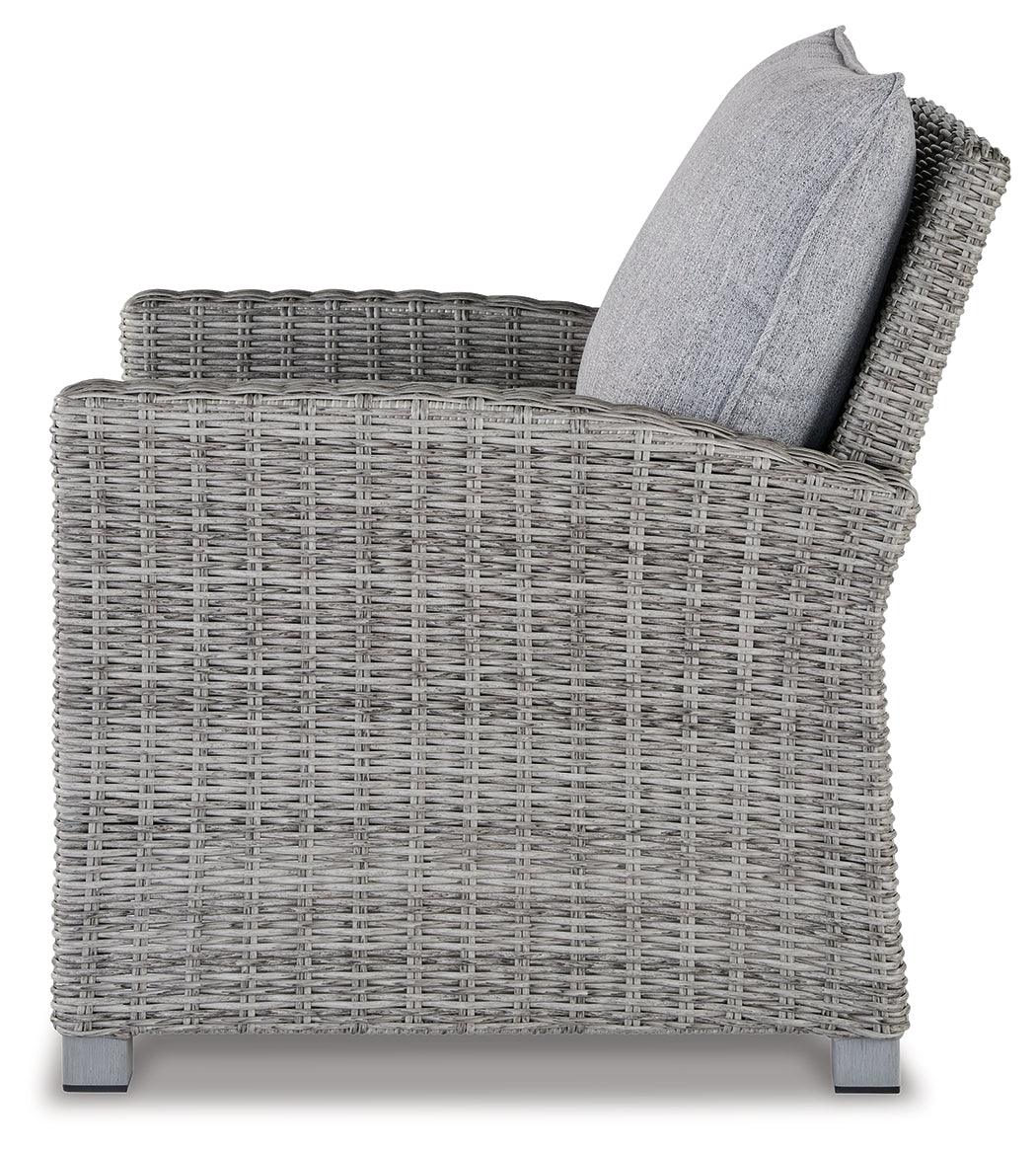 Naples Beach Light Gray Lounge Chair With Cushion - Ella Furniture