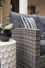 Salem Beach Gray Nuvella® 3-Piece Outdoor Sectional - Ella Furniture