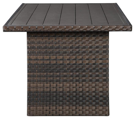 Easy Isle Dark Brown/beige Multi-use Table - Ella Furniture