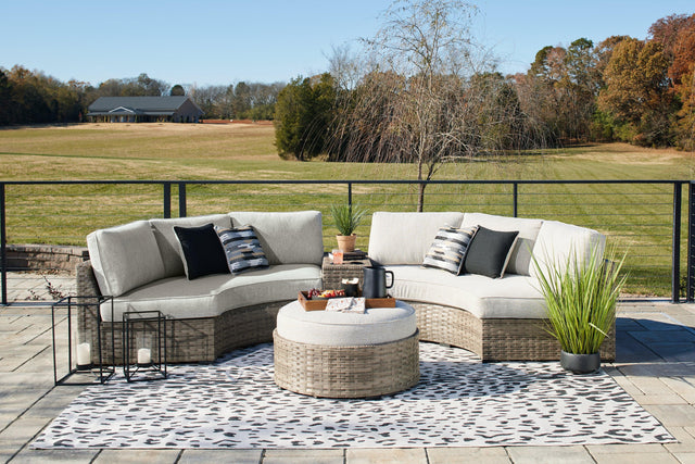 Calworth Beige 4-Piece Outdoor Sectional - Ella Furniture