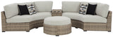 Calworth Beige 4-Piece Outdoor Sectional - Ella Furniture