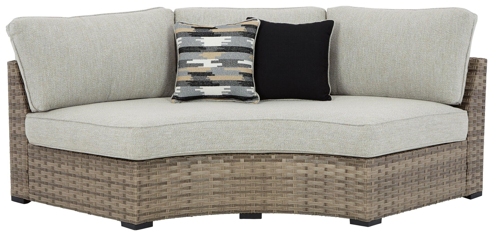 Calworth Beige 4-Piece Outdoor Sectional - Ella Furniture