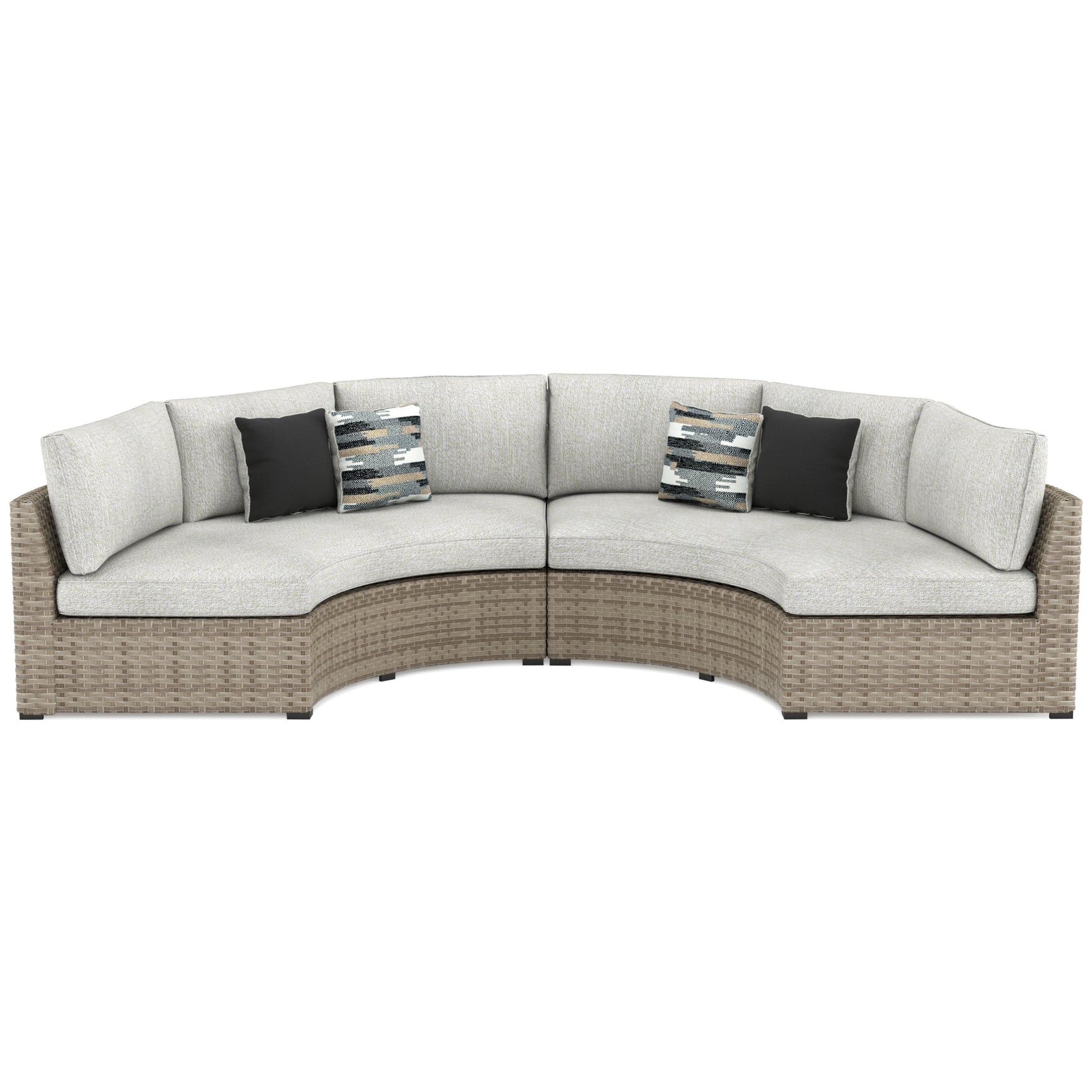 Calworth Beige 2-Piece Outdoor Sectional - Ella Furniture