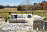 Calworth Beige 5-Piece Outdoor Sectional - Ella Furniture