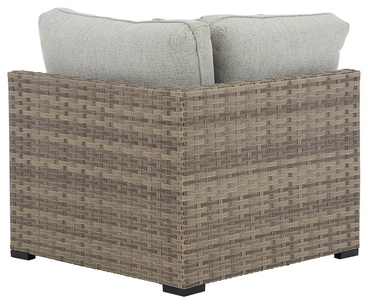 Calworth Beige Outdoor Corner With Cushion (Set Of 2) - Ella Furniture