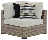 Calworth Beige 9-Piece Outdoor Sectional - Ella Furniture