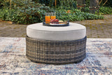 Harbor Court Gray Ottoman With Cushion - Ella Furniture