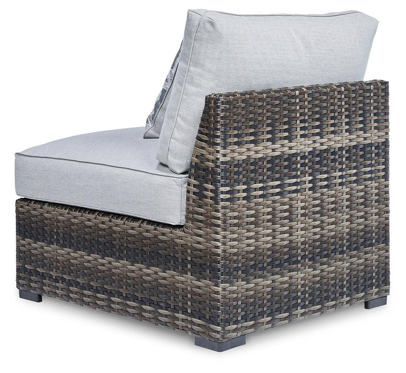 Harbor Court Gray Armless Chair With Cushion (Set Of 2)