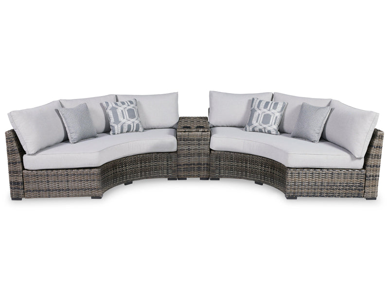 Harbor Court Gray 3-Piece Outdoor Sectional - Ella Furniture
