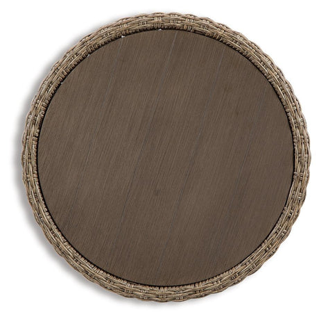 Danson Beige Outdoor End Table - Ella Furniture