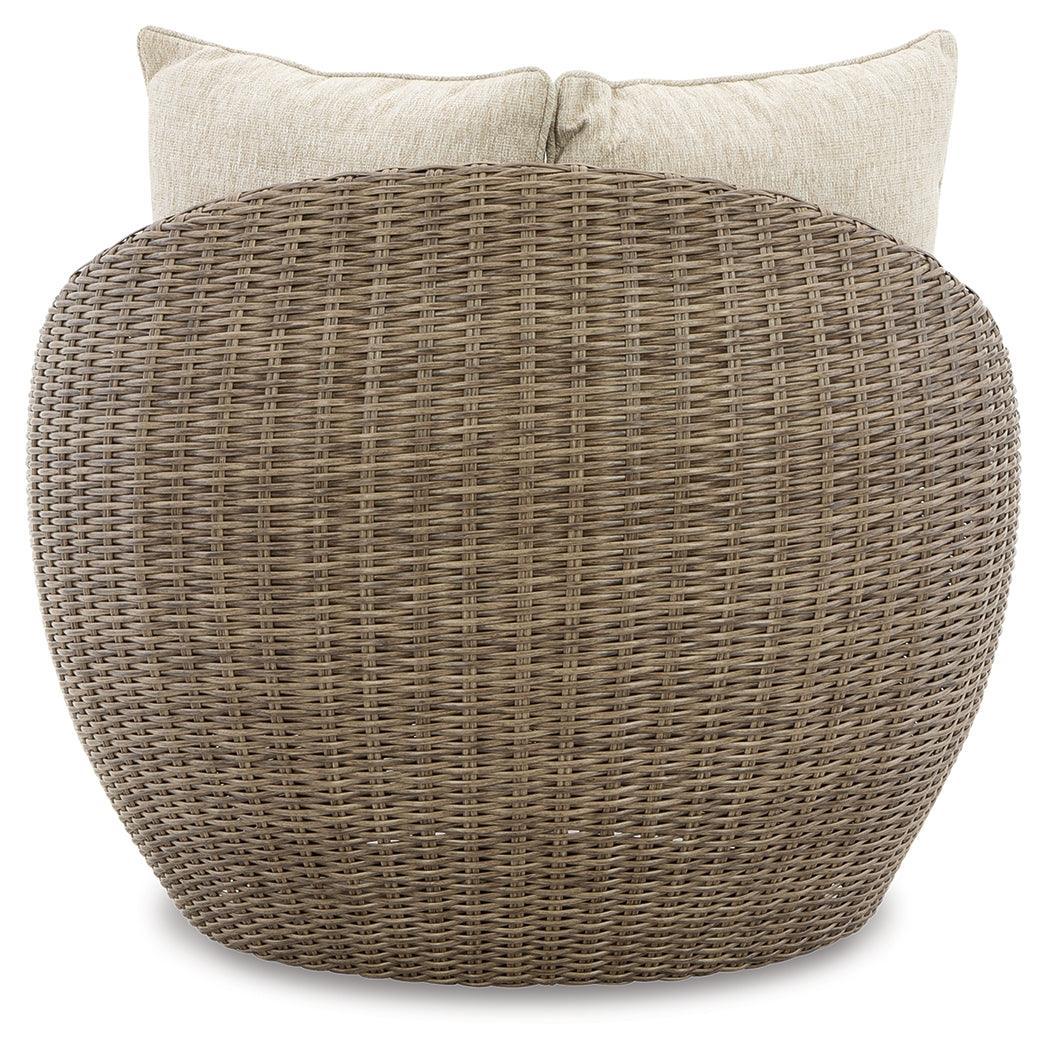 Danson Beige Swivel Lounge With Cushion (Set Of 2) - Ella Furniture