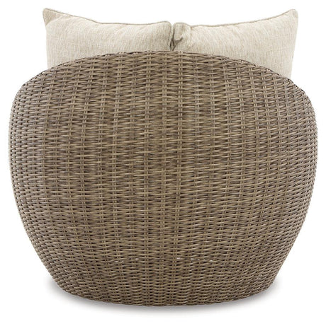 Danson Beige Swivel Lounge With Cushion (Set Of 2) - Ella Furniture