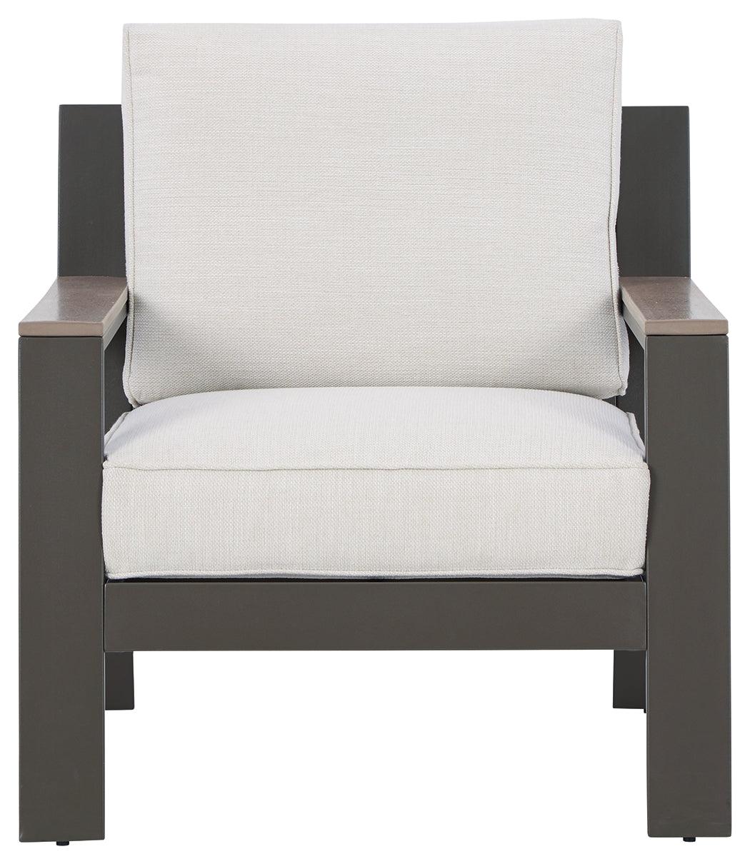 Tropicava Taupe/white Outdoor Lounge Chair With Cushion - Ella Furniture