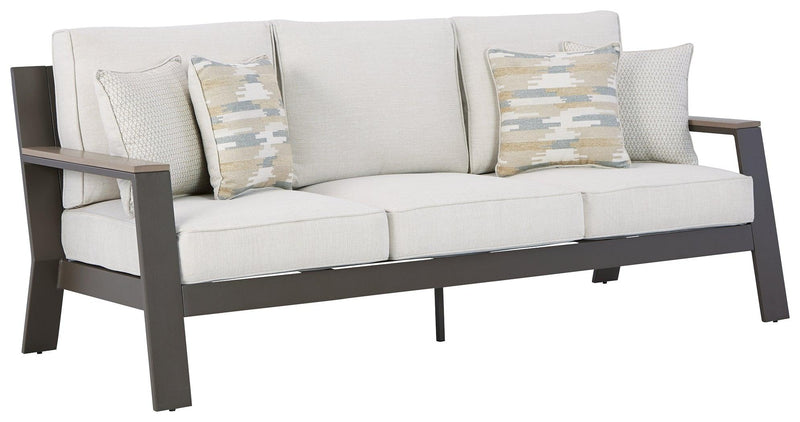 Tropicava Taupe/white Outdoor Sofa With Cushion