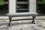 Elite Park Gray Outdoor Bench With Cushion - Ella Furniture