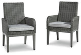 Elite Park Gray Arm Chair With Cushion (Set Of 2) - Ella Furniture