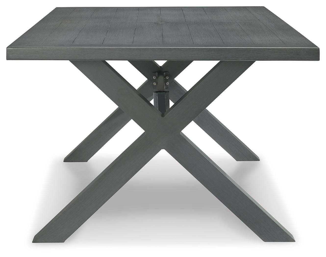 Elite Park Gray Outdoor Dining Table - Ella Furniture