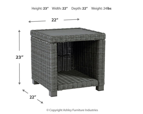 Elite Park Gray Outdoor End Table - Ella Furniture