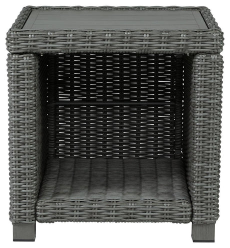 Elite Park Gray Outdoor End Table - Ella Furniture