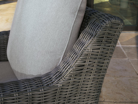 Elite Park Gray Outdoor Swivel Lounge With Cushion - Ella Furniture