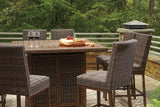 Paradise Medium Brown Trail Outdoor Dining Table And 8 Chairs - Ella Furniture