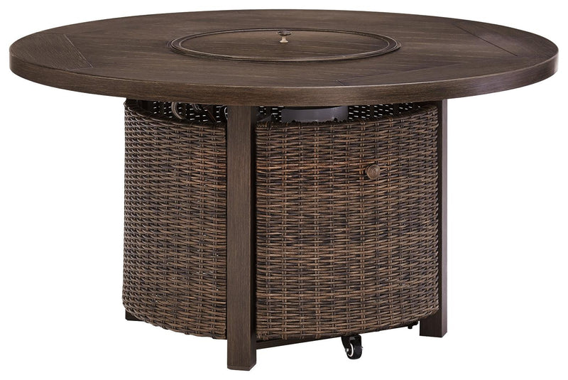 Paradise Trail Medium Brown Fire Pit Table