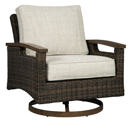 Paradise Trail Medium Brown Swivel Lounge Chair (Set Of 2) - Ella Furniture