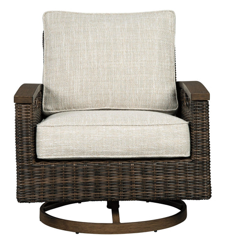 Paradise Trail Medium Brown Swivel Lounge Chair (Set Of 2) - Ella Furniture