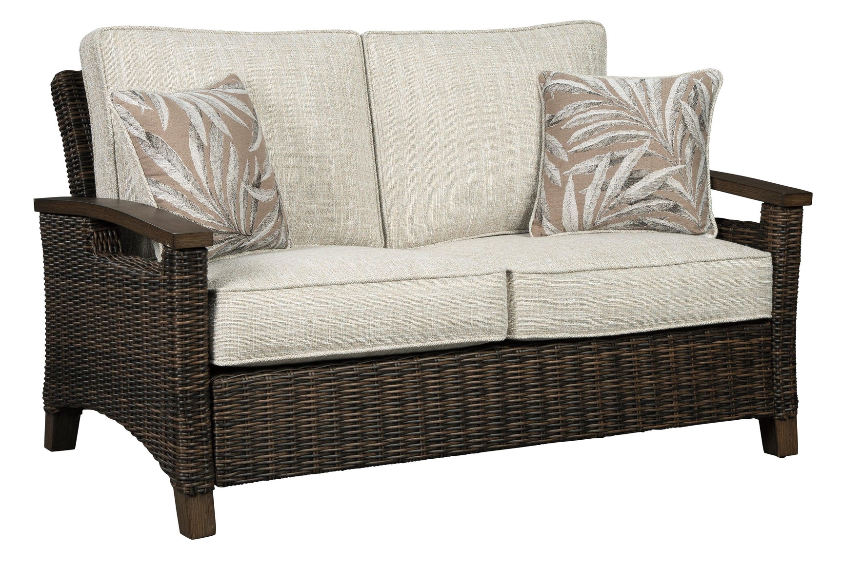 Paradise Trail Medium Brown Loveseat With Cushion - Ella Furniture