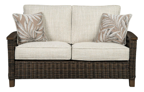 Paradise Trail Medium Brown Loveseat With Cushion - Ella Furniture
