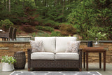 Paradise Trail Medium Brown Loveseat With Cushion - Ella Furniture