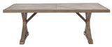 Beachcroft Beige Dining Table With Umbrella Option - Ella Furniture