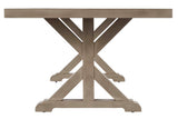 Beachcroft Beige Dining Table With Umbrella Option - Ella Furniture