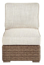 Beachcroft Beige Armless Chair With Cushion - Ella Furniture