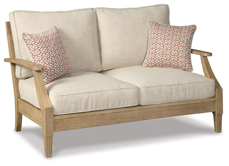 Clare View Beige Loveseat With Cushion
