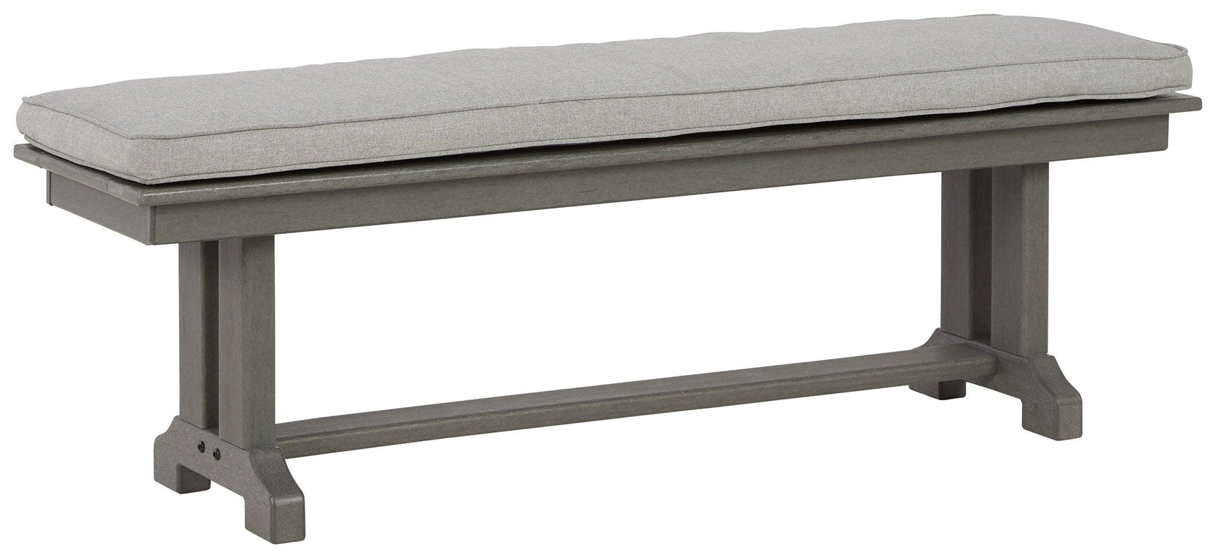 Visola Gray Bench With Cushion - Ella Furniture