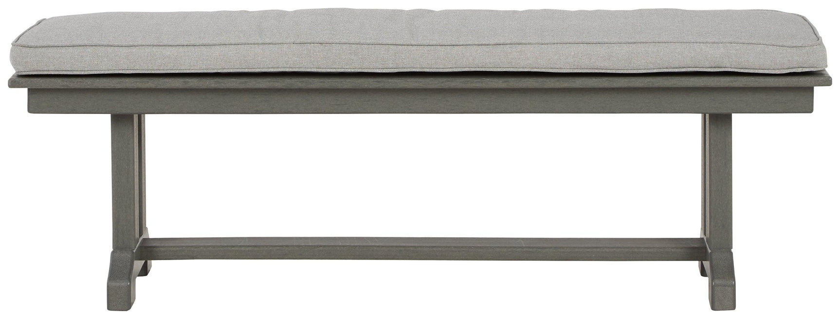 Visola Gray Bench With Cushion - Ella Furniture