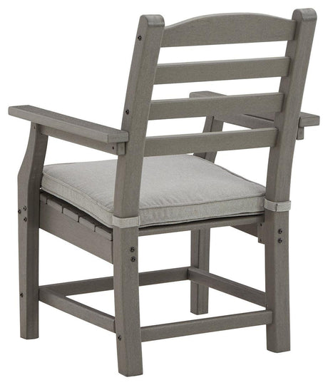Visola Gray Arm Chair With Cushion (Set Of 2) - Ella Furniture