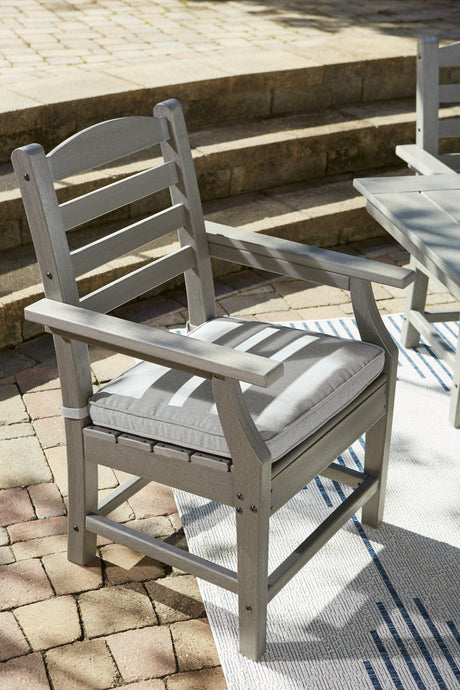 Visola Gray Arm Chair With Cushion (Set Of 2) - Ella Furniture