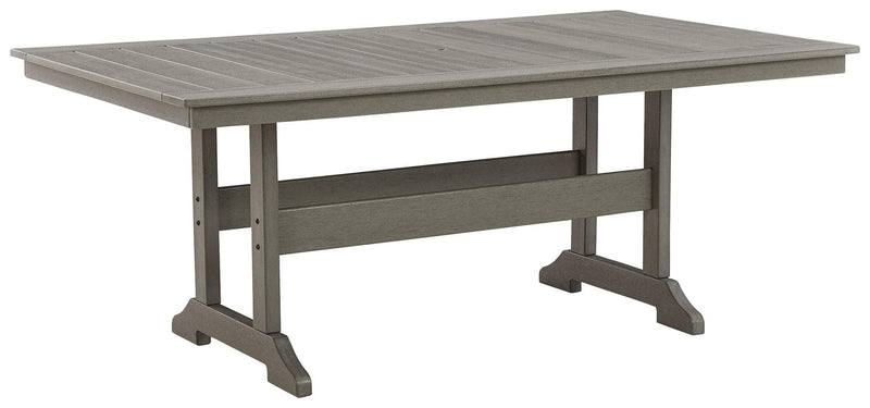 Visola Gray Outdoor Dining Table - Ella Furniture