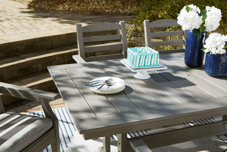 Visola Gray Outdoor Dining Table - Ella Furniture