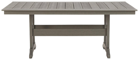 Visola Gray Outdoor Dining Table - Ella Furniture