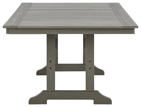 Visola Gray Outdoor Dining Table - Ella Furniture