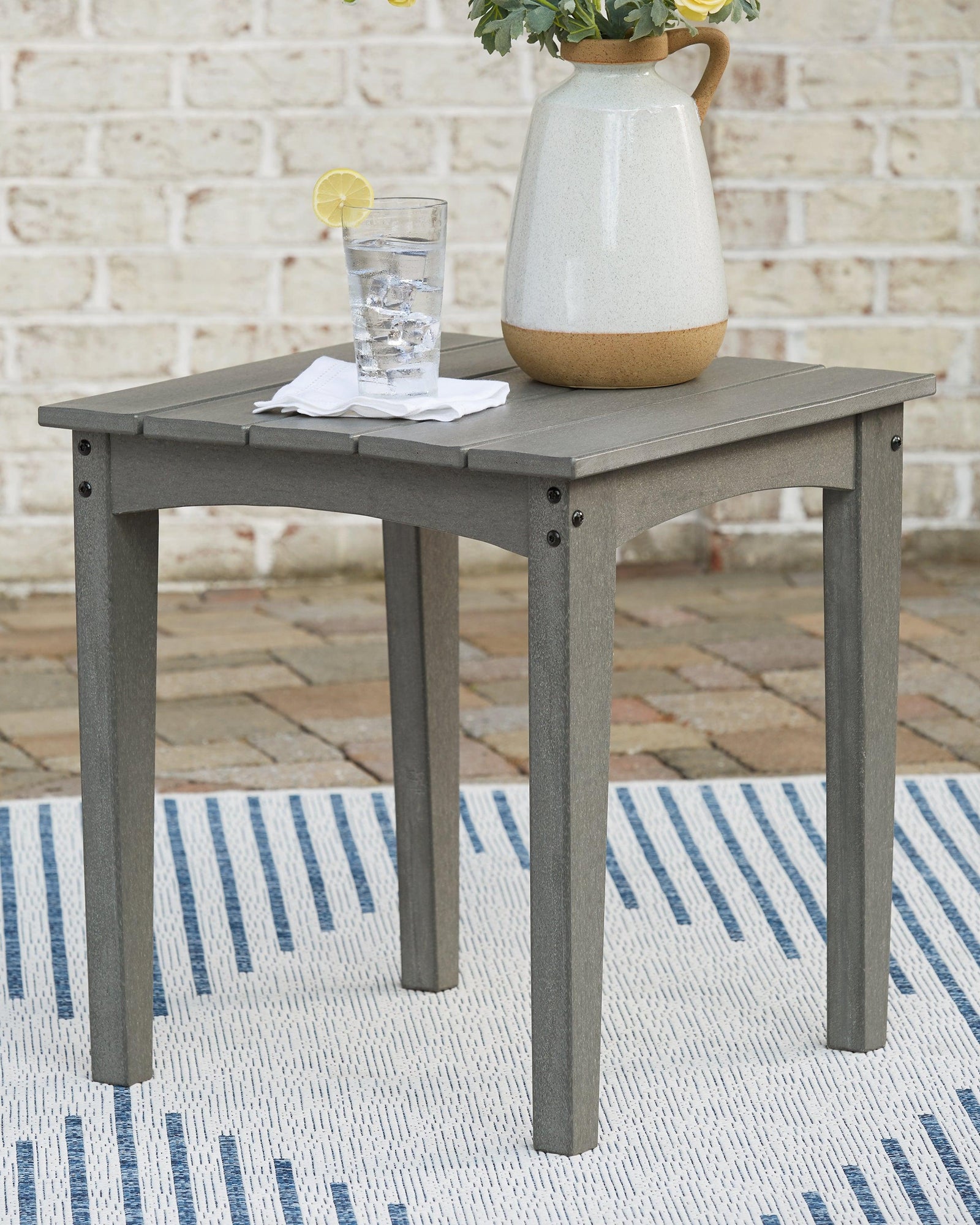 Visola Gray Outdoor End Table