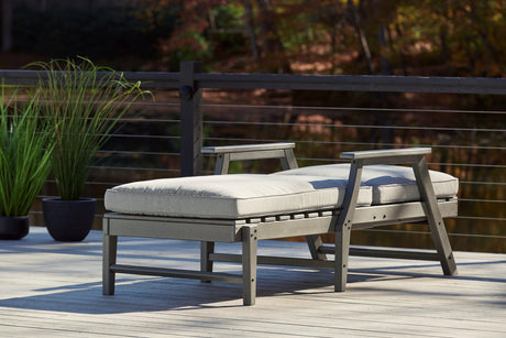 Visola Gray Chaise Lounge With Cushion - Ella Furniture